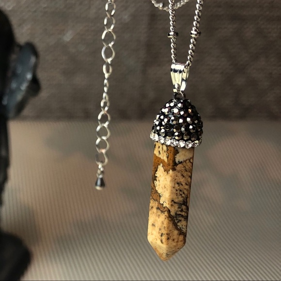 🍁Pendent 🍂JASPER Natural Brown Genuine Stone🍁 - Picture 3 of 6